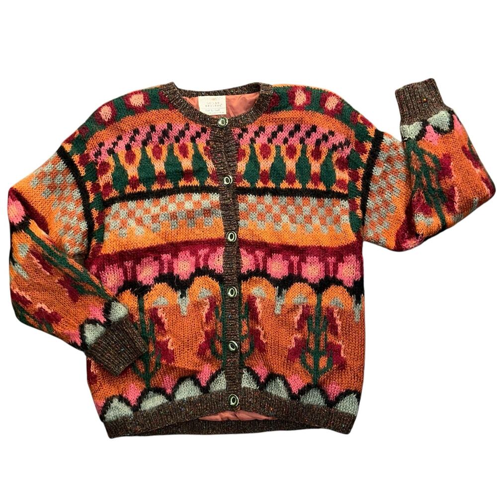Susan Bristol Vintage Hand Knot Cardigan
